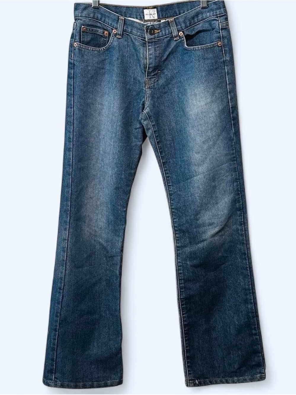 Calvin Klein Jeans Women’s Blue Medium Wash Bootcut Denim Jeans 5-Pocket